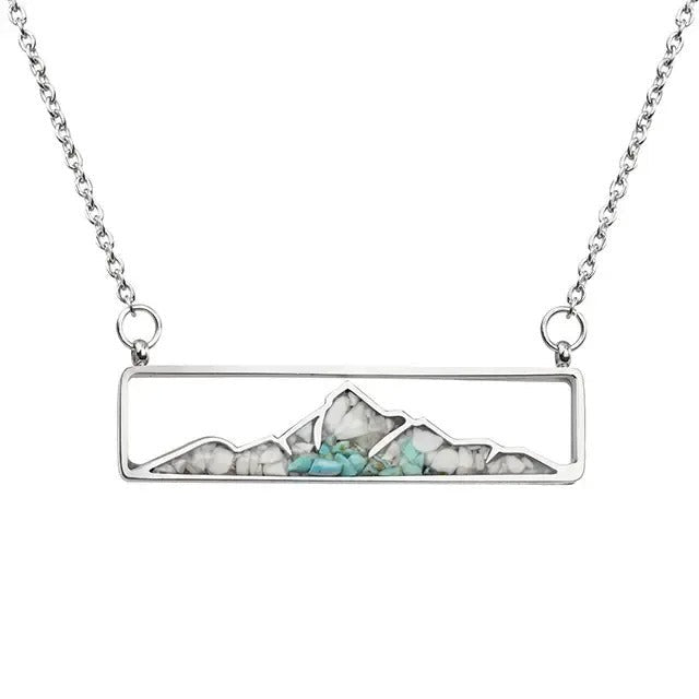 Lauren-Spencer Turquoise White Howlite Mountain Necklace