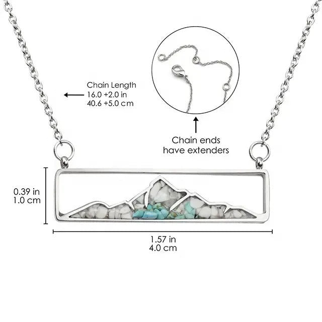 Lauren-Spencer Turquoise White Howlite Mountain Necklace